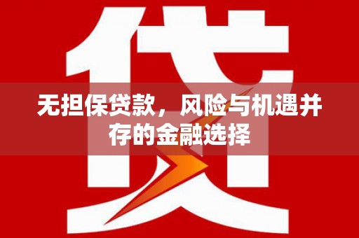 城西无担保贷款，风险与机遇并存的金融选择