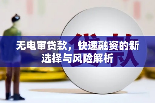 城西无电审贷款，快速融资的新选择与风险解析