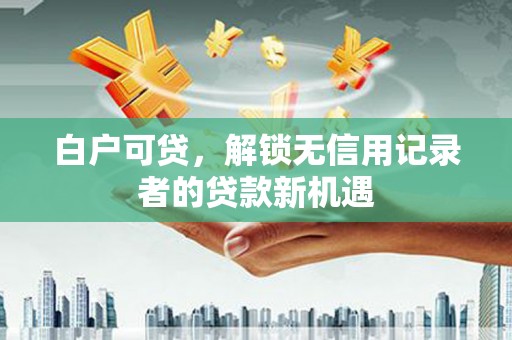城西白户可贷，解锁无信用记录者的贷款新机遇