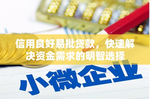 城西信用良好易批贷款，快速解决资金需求的明智选择