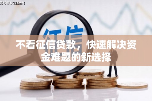 城西不看征信贷款，快速解决资金难题的新选择