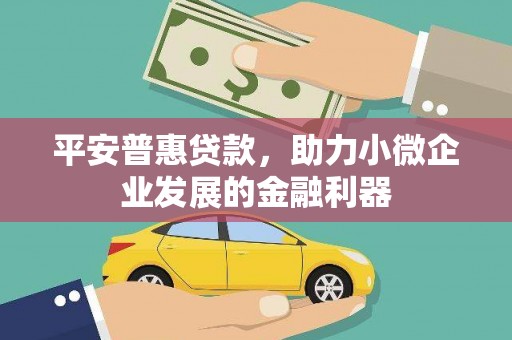 城西平安普惠贷款，助力小微企业发展的金融利器