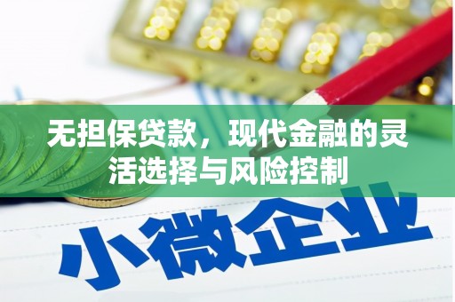 城西无担保贷款，现代金融的灵活选择与风险控制
