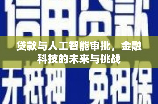 城西贷款与人工智能审批，金融科技的未来与挑战