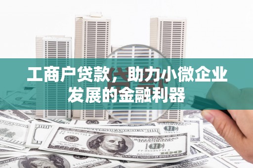 城西工商户贷款，助力小微企业发展的金融利器