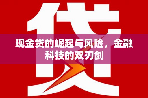 城西现金贷的崛起与风险，金融科技的双刃剑