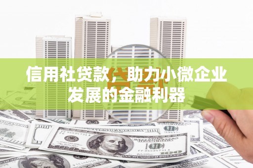 城西信用社贷款，助力小微企业发展的金融利器