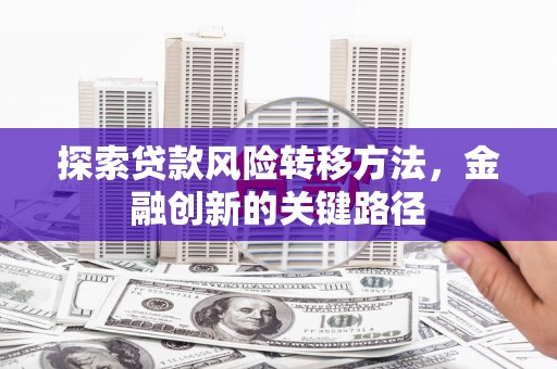 城西探索贷款风险转移方法，金融创新的关键路径